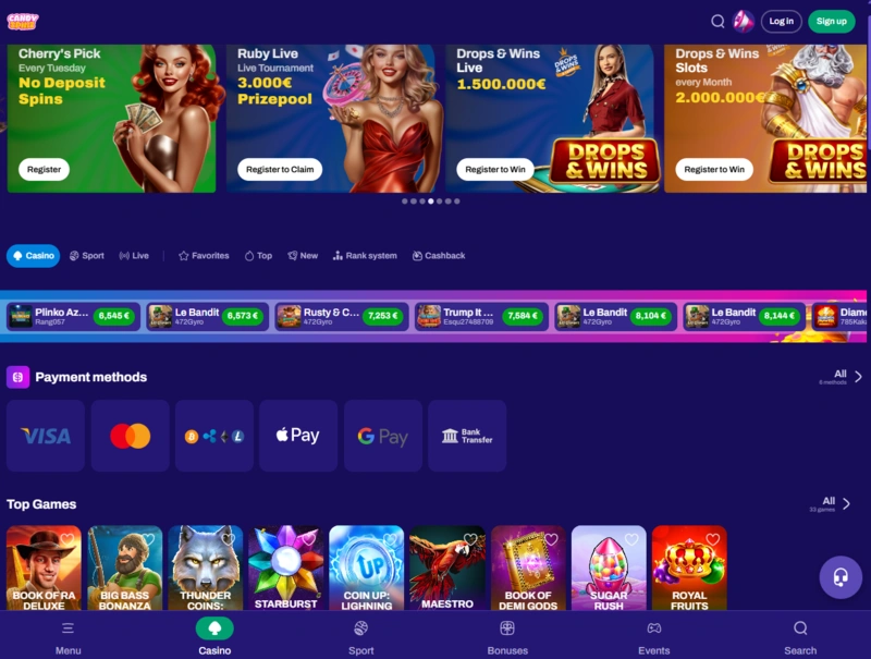 candyspinz home page